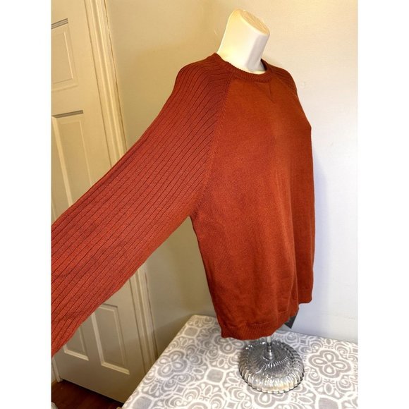 Guy Risoldi 100% Pure Italian Merino Wool Men's Sweater, Size M, Orange, NWT - Picture 7 of 15